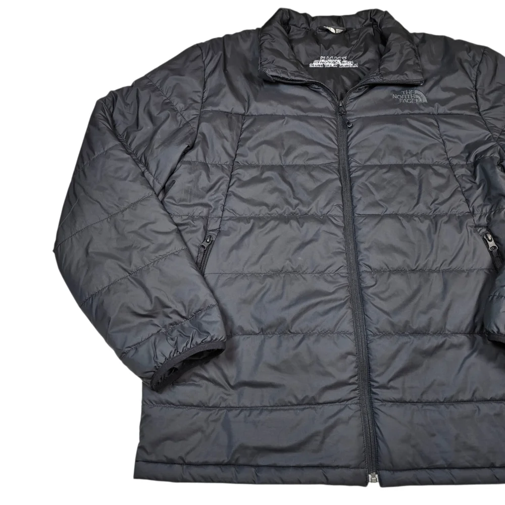 The North Face Men's Poly Fill Softshell Black Puffer Jacket Coat, Size XL, LOGO